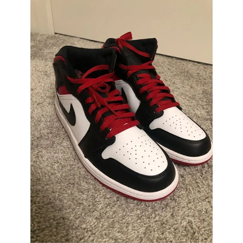 Jordan 1 Mid Black/ Gym Red Men’s Size 10.5